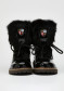 preview Women's fur boots Nis 1515404/A Scarponcino Pelle Vittelo Black