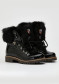 preview Women's fur boots Nis 1515404/A Scarponcino Pelle Vittelo Black