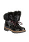 preview Women's fur boots Nis 1515404/A Scarponcino Pelle Vittelo Black