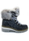 preview Women's winter boots Nis 1915450/30 Scarponcino Pelle St. Vernice Bk/Sil Lapin