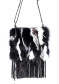 preview Women's handbag GENA BAG SMALL FRINGE BLK/WHT