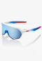 náhled 100% S2 - TotalEnergies Team Matte White / Metallic Blue - HiPER Blue Multilayer Mirror Lens