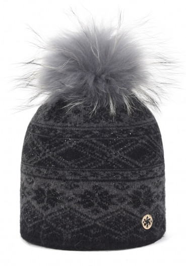 detail Women's hat Granadilla Bloom Fur Black
