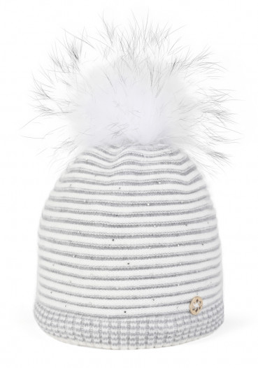 detail Women's hat Granadilla Redford Fur Pearl Grey