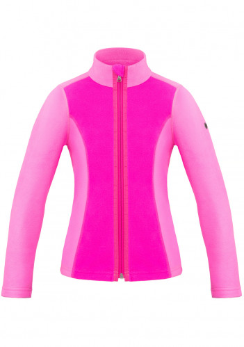 Children's girls sweatshirt Poivre Blanc W21-1500-JRGL Micro Fleece Jacket multico mega pink