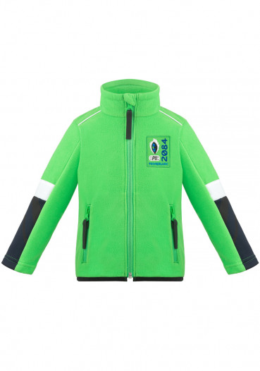 detail Children's boys sweatshirt Poivre Blanc W21-1610-BBBY Micro Fleece Jacket fizz green