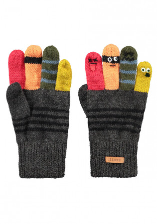 detail Children knitted gloves Barts Puppeteer Gloves Dark Heather