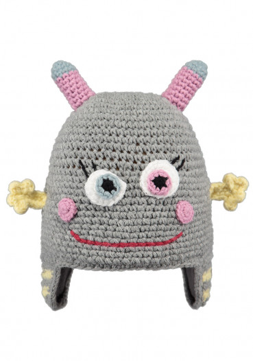 detail Kids knitted hat Barts Monster Beanie Girls Heather Grey