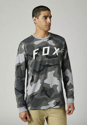 detail Men's T-shirt Fox Bnkr Ls Tech Tee Black Camor