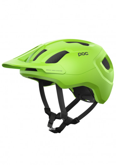 detail Cycling helmet Poc Axion Fluorescent Yellow / Green Matt
