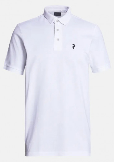 detail Men's T-shirt Peak Performance M Classic Cotton Polo White