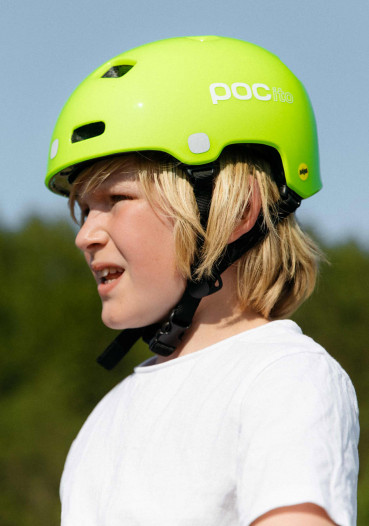 detail Children's cycling helmet POC POCito Crane MIPS Fluorescent Yellow/Green