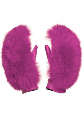Women's gloves Goldbergh Hill Mittens Faux Fur Pony Pink