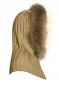 náhled Women's Goldbergh Noami Hooded Scarf Real Raccoon Fur Latte