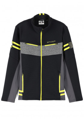 Men's Sweater Spyder Wengen Encore Full Zip Black/Lemon 