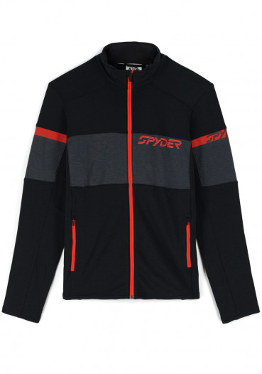detail Men's sweatshirt Spyder Speed Full Zip Blk/vco 