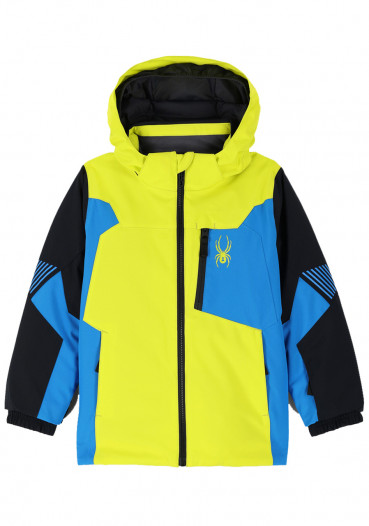 detail Children's jacket Spyder Mini Leader Yellow/blue/blk