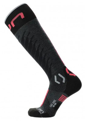 UYN Lady Ski One Merino socks Anthracite/Pink G048