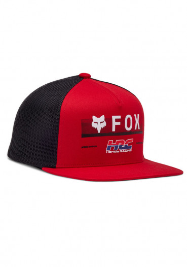 detail Fox Yth X Honda Snapback Hat Flame Red