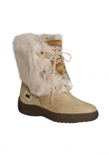 Women's fur boots Nis 915894 Stivaletto Pelliccia lapin Beige