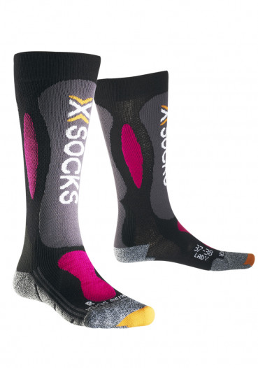 detail Women´s ski socks X-Socks ski carving silver W