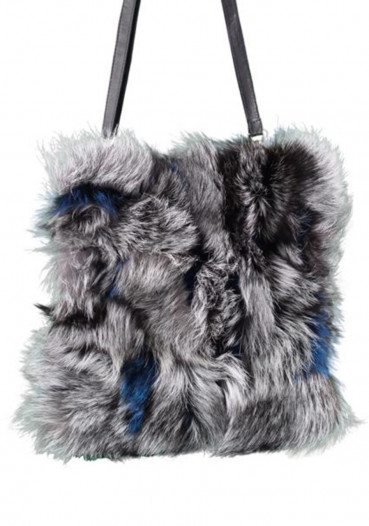 detail Women's handbag GENA AZALIA FOX NAVY/GRY