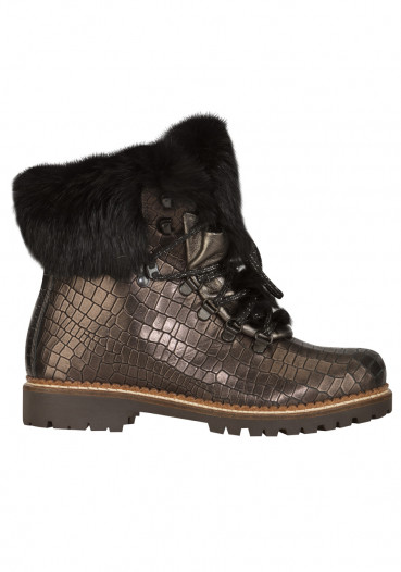 detail Women's luxury fur boots Nis 1515404A/41 Scarponcino Pelle Vitello