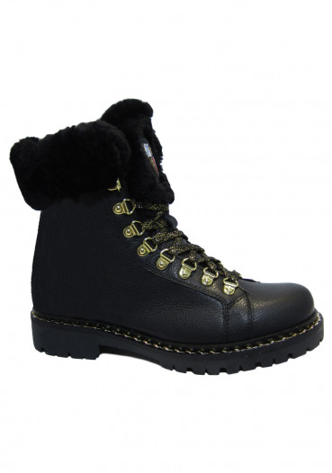 detail Women's winter boots Nis 2015435B/1 Scarponcino Pelle St. Black