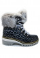 náhled Women's winter boots Nis 1915450/30 Scarponcino Pelle St. Vernice Bk/Sil Lapin