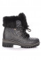 náhled Women's winter boots Nis 1915450/36 Scarponcino Pelle St.Rettile Bk/Sil Lapin