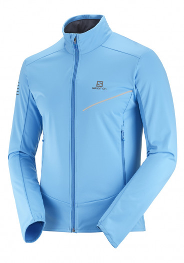 detail Men's jacket Salomon RS SOFTSHELL JKT M Blithe / Indigo Bunting