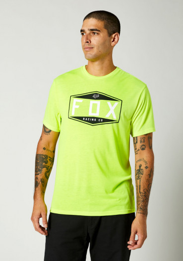 detail Men's T-shirt Fox Emblem Ss Tech Tee Fluo Yellow