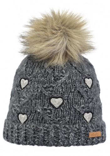 Kids knitted hat Barts Muriel charcoal