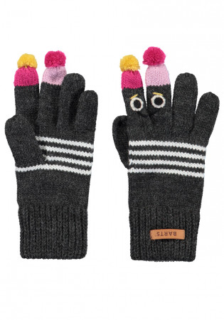 detail Children knitted gloves Barts Puppet Gloves dark heather