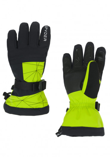 detail Children's gloves Spyder Boys Overweb Mojito/Black