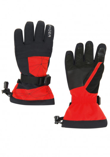 detail Children's gloves Spyder Boys Overweb Volcano/Black