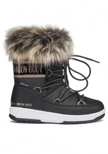 Children's winter boots MOON BOOT JR GIRL MONACO LOW WP black / copper