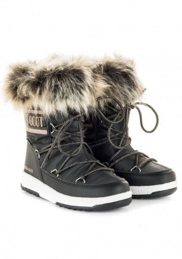 detail Children's winter boots MOON BOOT JR GIRL MONACO LOW WP black / copper