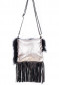 náhled Women's handbag GENA BAG SMALL FRINGE BLK/WHT