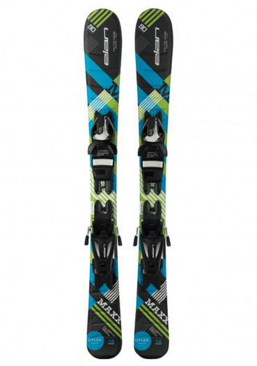 detail Children's downhill skis Elan Maxx black blue QS, binding EL 4.5