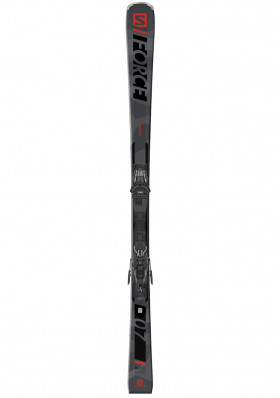 Men's downhill skis Salomon E S / FORCE 7 + M10 GW L80 Gy / Bk