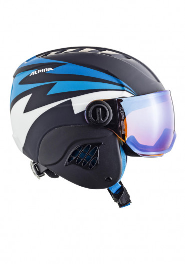 detail Children ski helmet Alpina Carat LE Visor HM Blue