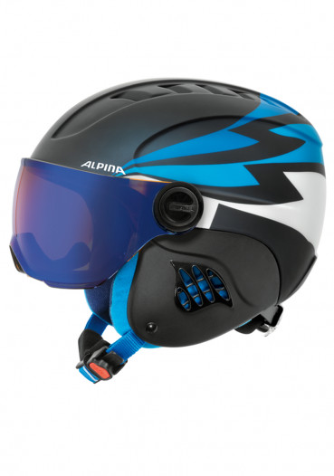 detail Children ski helmet Alpina Carat LE Visor HM Blue