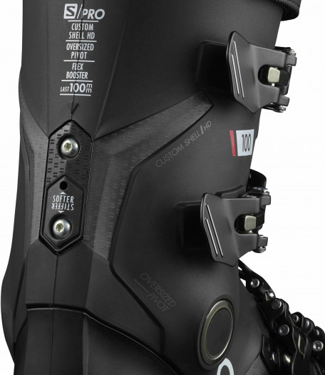 detail Ski boots Salomon S / PRO 100 Black / belluga / red