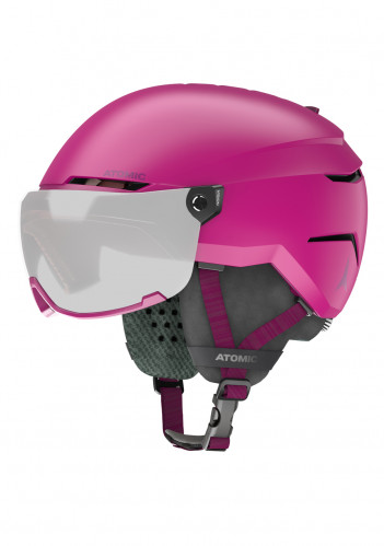 Children's downhill helmet Atomic Savor Visor JR Pink