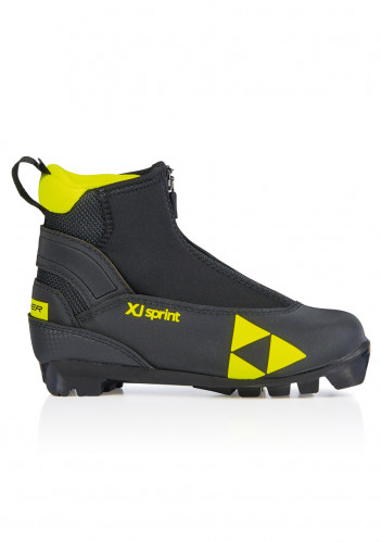 Kids' cross-country shoes Fischer XJ Sprint Bla / Yel