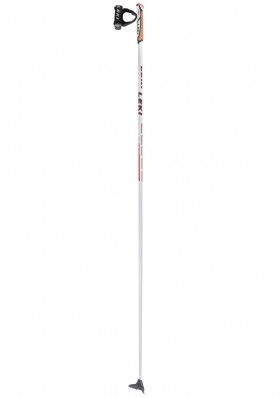 Women's cross-country ski poles LEKI CC 600 WHITE-DARKANTHRACITE-FLUORESCENT RED