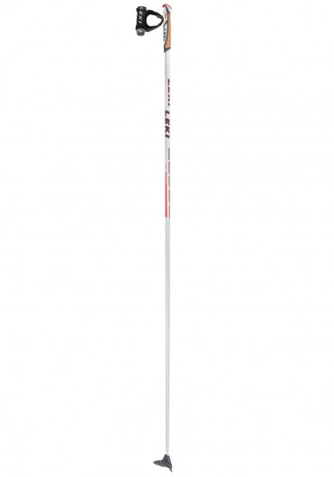 detail Women's cross-country ski poles LEKI CC 600 WHITE-DARKANTHRACITE-FLUORESCENT RED