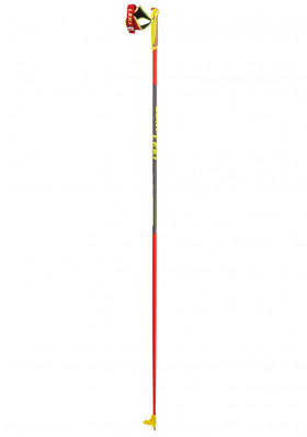 Cross-country ski poles LEKI PRC 700, FLUORESCENT RED-LIGHTANTHRACITE-NEONYELLOW