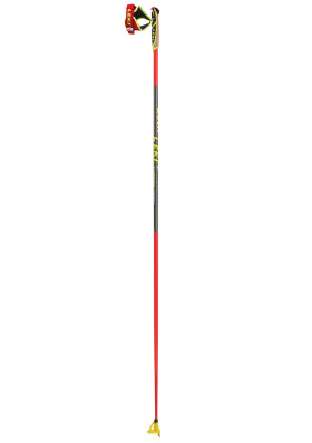 Cross-country ski poles LEKI HRC TEAM FLUO RED-DARKANTHRACITE-NEONYELLOW